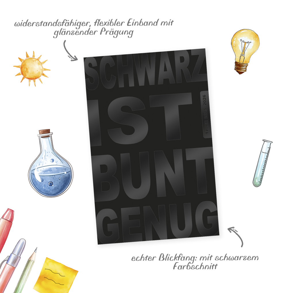 Weitere Ansicht: Schülerkalender Quote schwarz