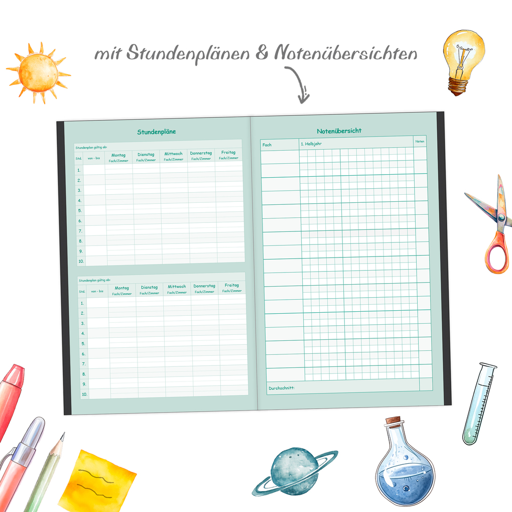 Weitere Ansicht: Schülerkalender Quote schwarz
