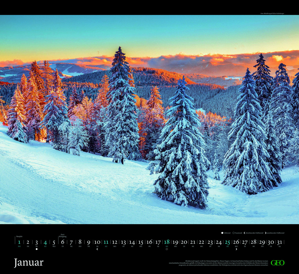 Weitere Ansicht: GEO - Naturwunder Deutschland 2026 - Wandkalender 60x55 cm, Naturfotografie-Kalender mit 12 Monatsblättern für Landschafts- & Deutschland-Liebhaber | Neumann Verlage GmbH & Co. KG
