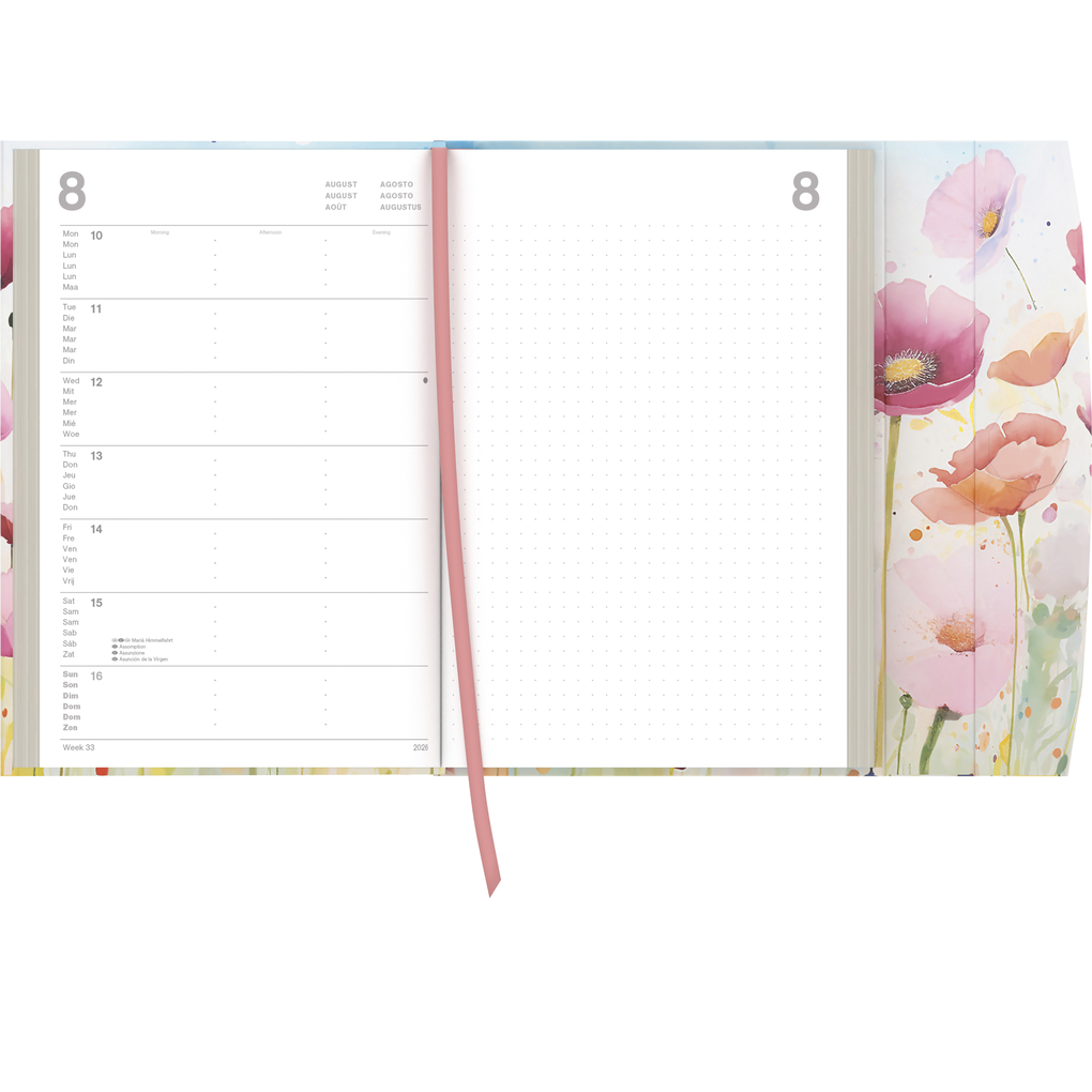 Weitere Ansicht: Bright Flowers 2026 - Diary - Buchkalender - Taschenkalender - 16x22 | Neumann Verlage GmbH & Co. KG