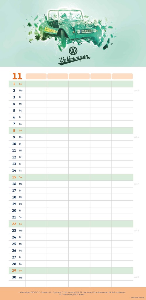 Weitere Ansicht: VW Familienplaner 2026