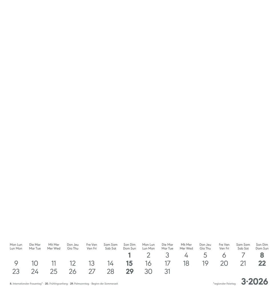 Weitere Ansicht: Kreativ-Kalender weiß 2026 - 21x22 cm - Foto, Malen, Basteln - datiert - Kreativkalender - Foto-Kalender - Alpha Edition | Alpha Edition GmbH & Co. KG