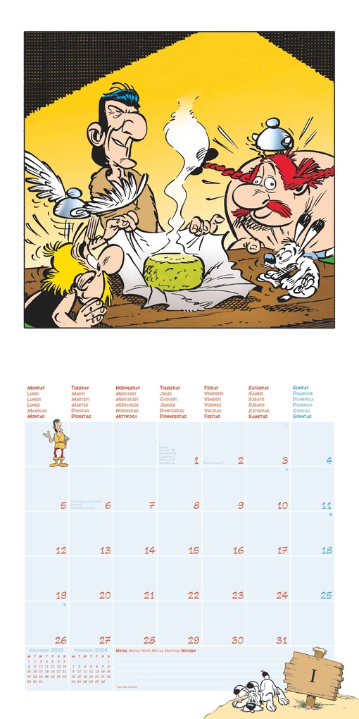Weitere Ansicht: N Neumann - Asterix 2026 - Wandkalender Broschürenkalender 30x30 cm (offen 30x60 cm) mit 12 Monatsbl | Neumann Verlage GmbH & Co. KG