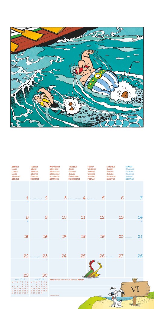 Weitere Ansicht: N Neumann - Asterix 2026 - Wandkalender Broschürenkalender 30x30 cm (offen 30x60 cm) mit 12 Monatsbl | Neumann Verlage GmbH & Co. KG
