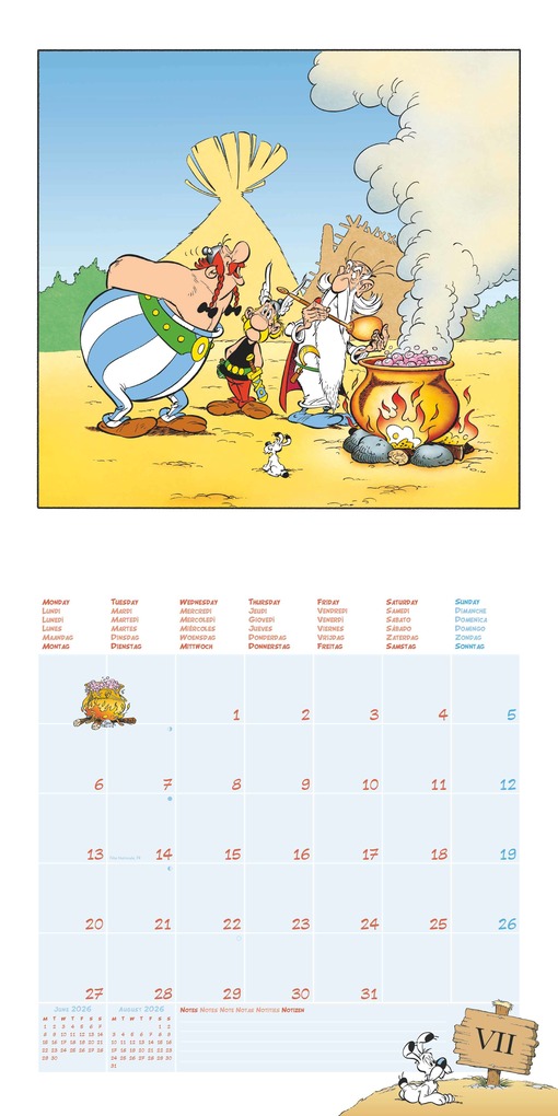 Weitere Ansicht: N Neumann - Asterix 2026 - Wandkalender Broschürenkalender 30x30 cm (offen 30x60 cm) mit 12 Monatsbl | Neumann Verlage GmbH & Co. KG