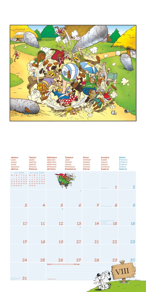 Weitere Ansicht: N Neumann - Asterix 2026 - Wandkalender Broschürenkalender 30x30 cm (offen 30x60 cm) mit 12 Monatsbl | Neumann Verlage GmbH & Co. KG