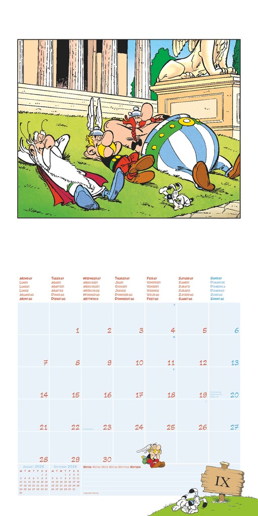 Weitere Ansicht: N Neumann - Asterix 2026 - Wandkalender Broschürenkalender 30x30 cm (offen 30x60 cm) mit 12 Monatsbl | Neumann Verlage GmbH & Co. KG