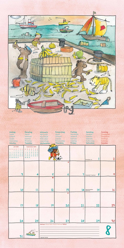 Weitere Ansicht: Janosch 2026 - Broschürenkalender 30x30 cm (30x60 geöffnet) - Kalender mit Platz für Notizen - inkl. Poster - Bildkalender - Wandplaner - Wandkalender | Alpha Edition GmbH & Co. KG