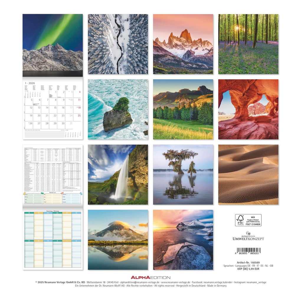 Weitere Ansicht: Emotions 2026 - Broschürenkalender 30x30 cm (30x60 geöffnet) - Kalender mit Platz für Notizen - Emotionen - Bildkalender - Wandplaner - Wandkalender | Alpha Edition GmbH & Co. KG
