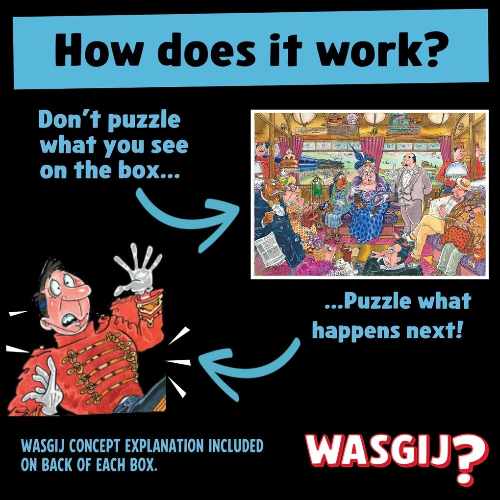 Weitere Ansicht: Wasgij Retro Mystery 9 - Zugüberfall - Puzzle 1000 Teile