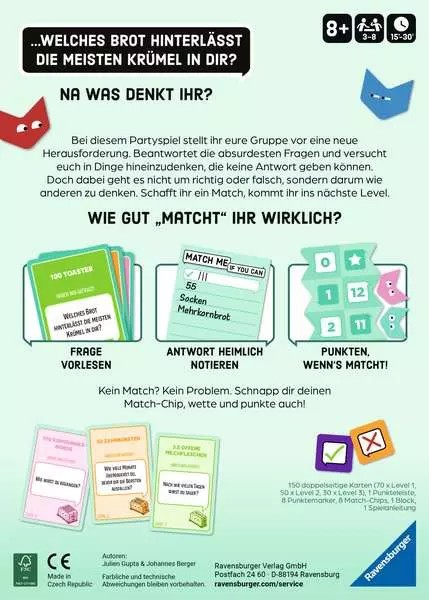 Weitere Ansicht: Match Me If You Can - Gesellschaftsspiel & Brettspiel ab 8 Jahre | Julien Gupta, Johannes Berger