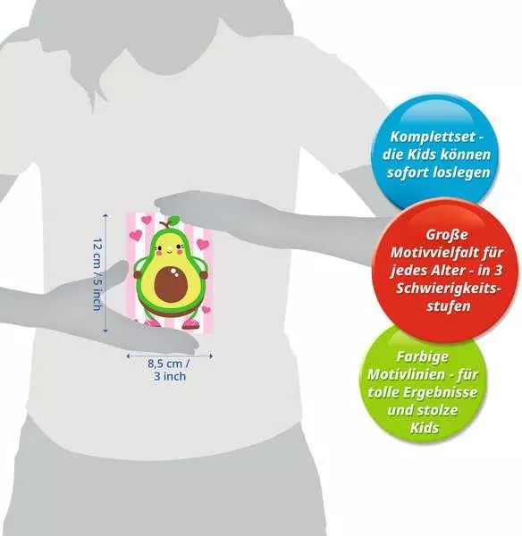 Weitere Ansicht: CreArt, Malen nach Zahlen Kinder - Avocado