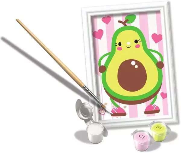Weitere Ansicht: CreArt, Malen nach Zahlen Kinder - Avocado