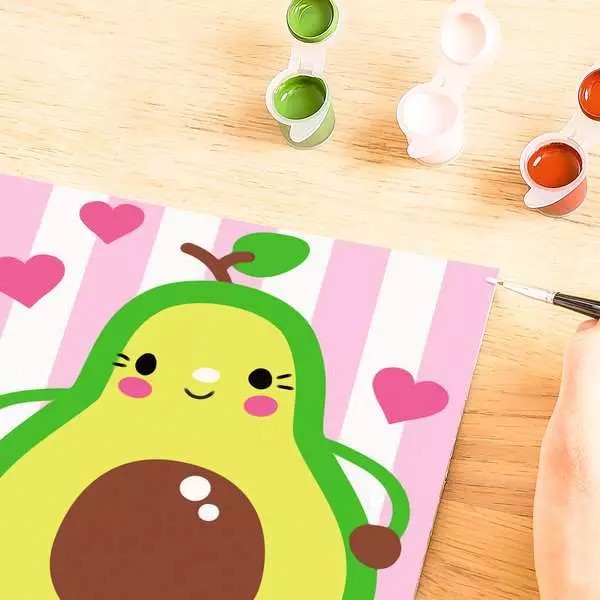 Weitere Ansicht: CreArt, Malen nach Zahlen Kinder - Avocado