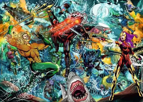 Weitere Ansicht: Erwachsenenpuzzle 1000 Teile - Justice League - Aquaman