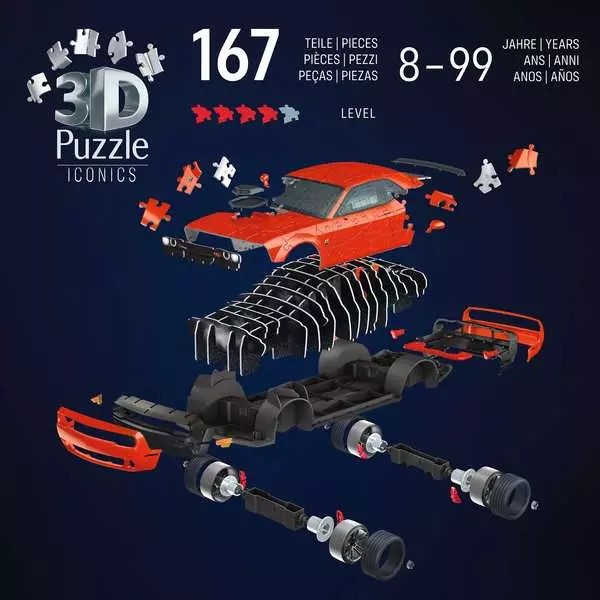 Weitere Ansicht: 3D Puzzle Iconics: Dodge Chall. R/T Scat Pack Widebody