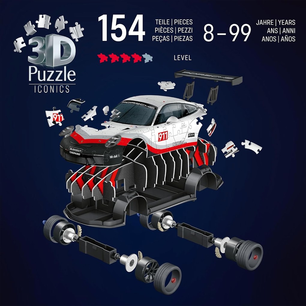 Weitere Ansicht: 3D Puzzle Iconics: Porsche 911 GT3 Cup