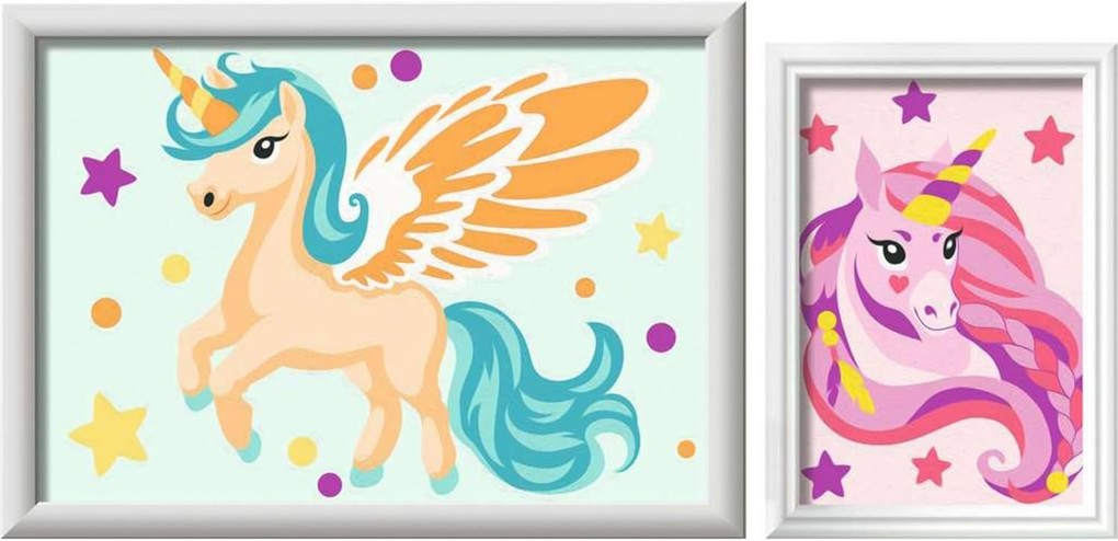 Weitere Ansicht: CreArt, Malen nach Zahlen Kinder - Neon Atelier Einhorn