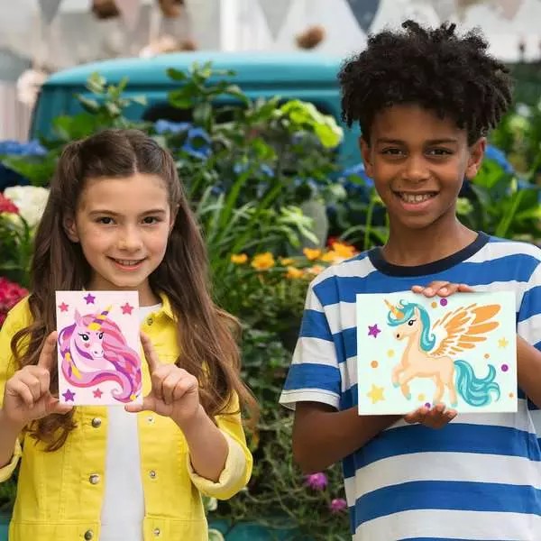 Weitere Ansicht: CreArt, Malen nach Zahlen Kinder - Neon Atelier Einhorn