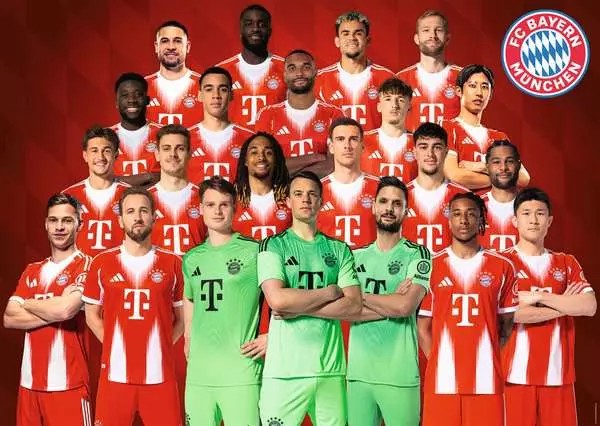 Weitere Ansicht: Erwachsenenpuzzle 1000 Teile - FC Bayern München Saison 2025/2026