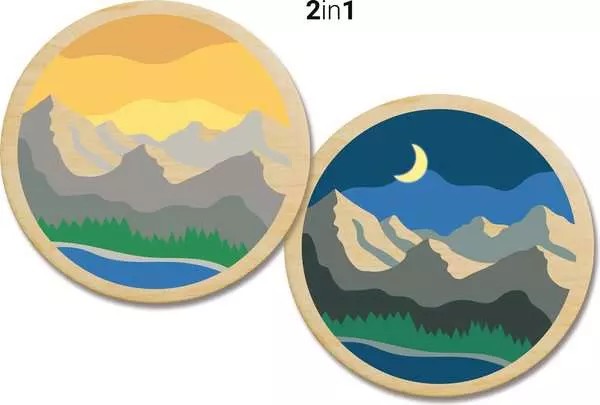 Weitere Ansicht: CreArt, Malen nach Zahlen Wooden - Mountains