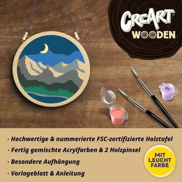 Weitere Ansicht: CreArt, Malen nach Zahlen Wooden - Mountains