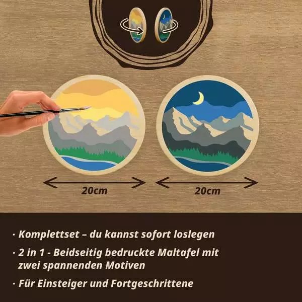 Weitere Ansicht: CreArt, Malen nach Zahlen Wooden - Mountains