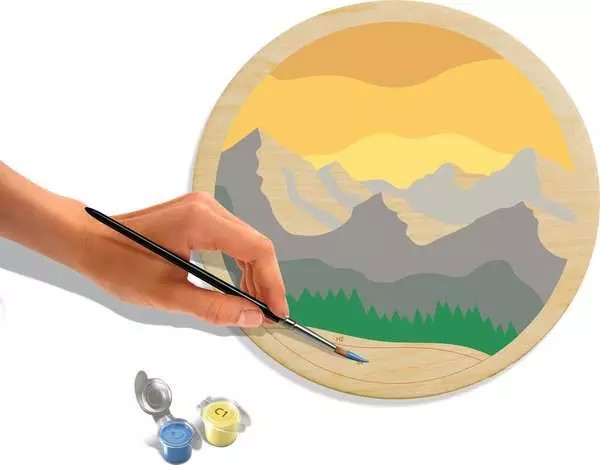 Weitere Ansicht: CreArt, Malen nach Zahlen Wooden - Mountains