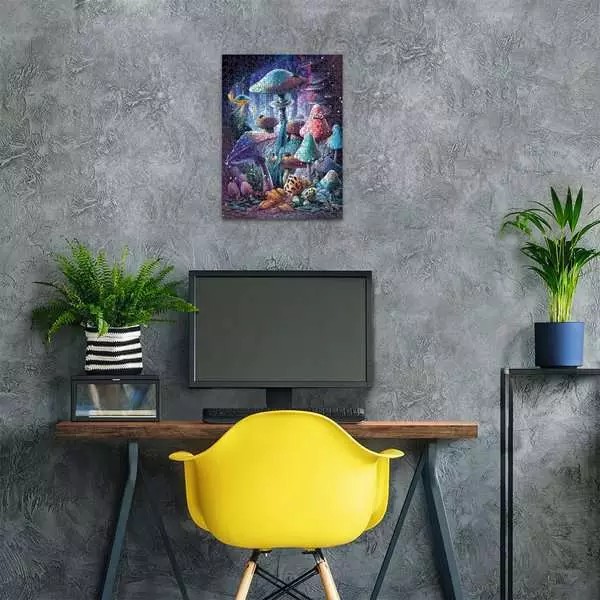 Weitere Ansicht: Erwachsenenpuzzle 500 Teile - Pilze im Mondschein