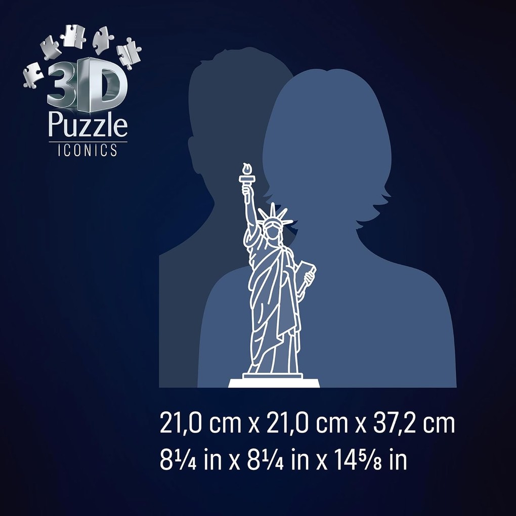 Weitere Ansicht: 3D Puzzle Iconics: Freiheitsstatue - mit Licht