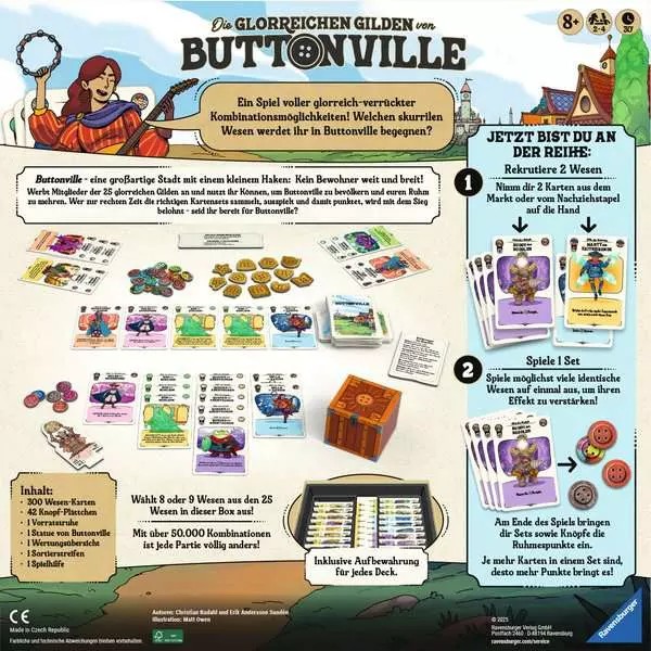 Weitere Ansicht: Die glorreichen Gilden von BUTTONVILLE - Kartenspiel ab 8 Jahre | Christian Kudahl, Erik Andersson Sundén