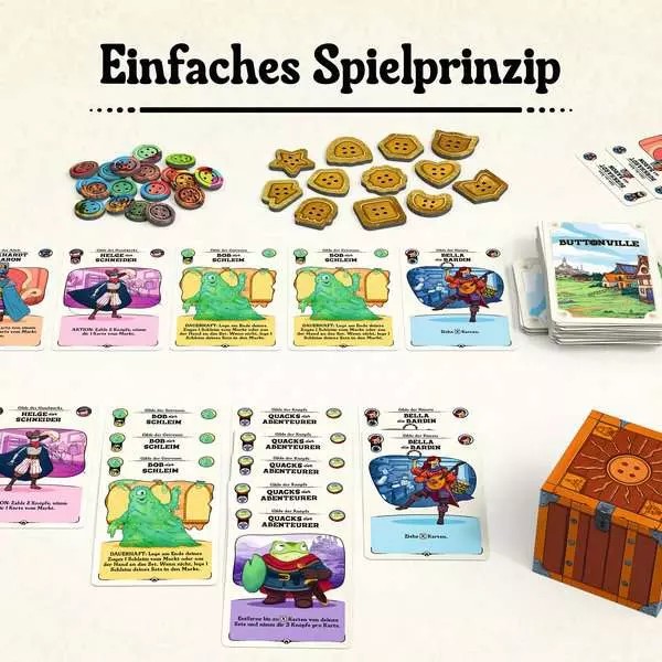 Weitere Ansicht: Die glorreichen Gilden von BUTTONVILLE - Kartenspiel ab 8 Jahre | Christian Kudahl, Erik Andersson Sundén