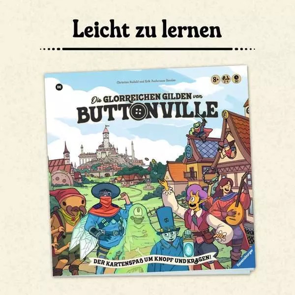 Weitere Ansicht: Die glorreichen Gilden von BUTTONVILLE - Kartenspiel ab 8 Jahre | Christian Kudahl, Erik Andersson Sundén