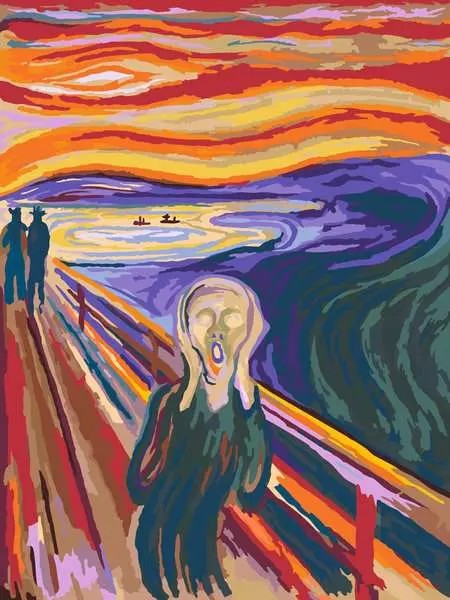 Weitere Ansicht: CreArt, Malen nach Zahlen Art Collection - Der Schrei (Munch)