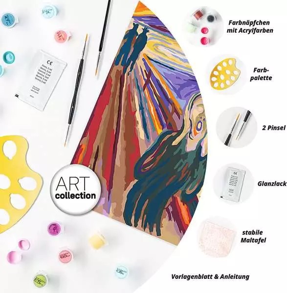Weitere Ansicht: CreArt, Malen nach Zahlen Art Collection - Der Schrei (Munch)