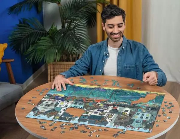 Weitere Ansicht: Erwachsenenpuzzle 1500 Teile - Wundersamer Hafen