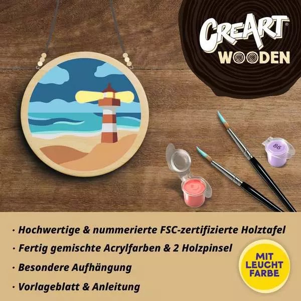 Weitere Ansicht: CreArt, Malen nach Zahlen Wooden - Sea