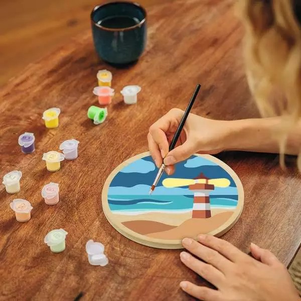 Weitere Ansicht: CreArt, Malen nach Zahlen Wooden - Sea