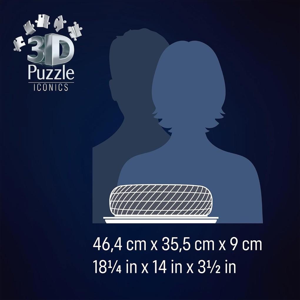 Weitere Ansicht: 3D Puzzle Iconics: Allianz Arena - mit Licht