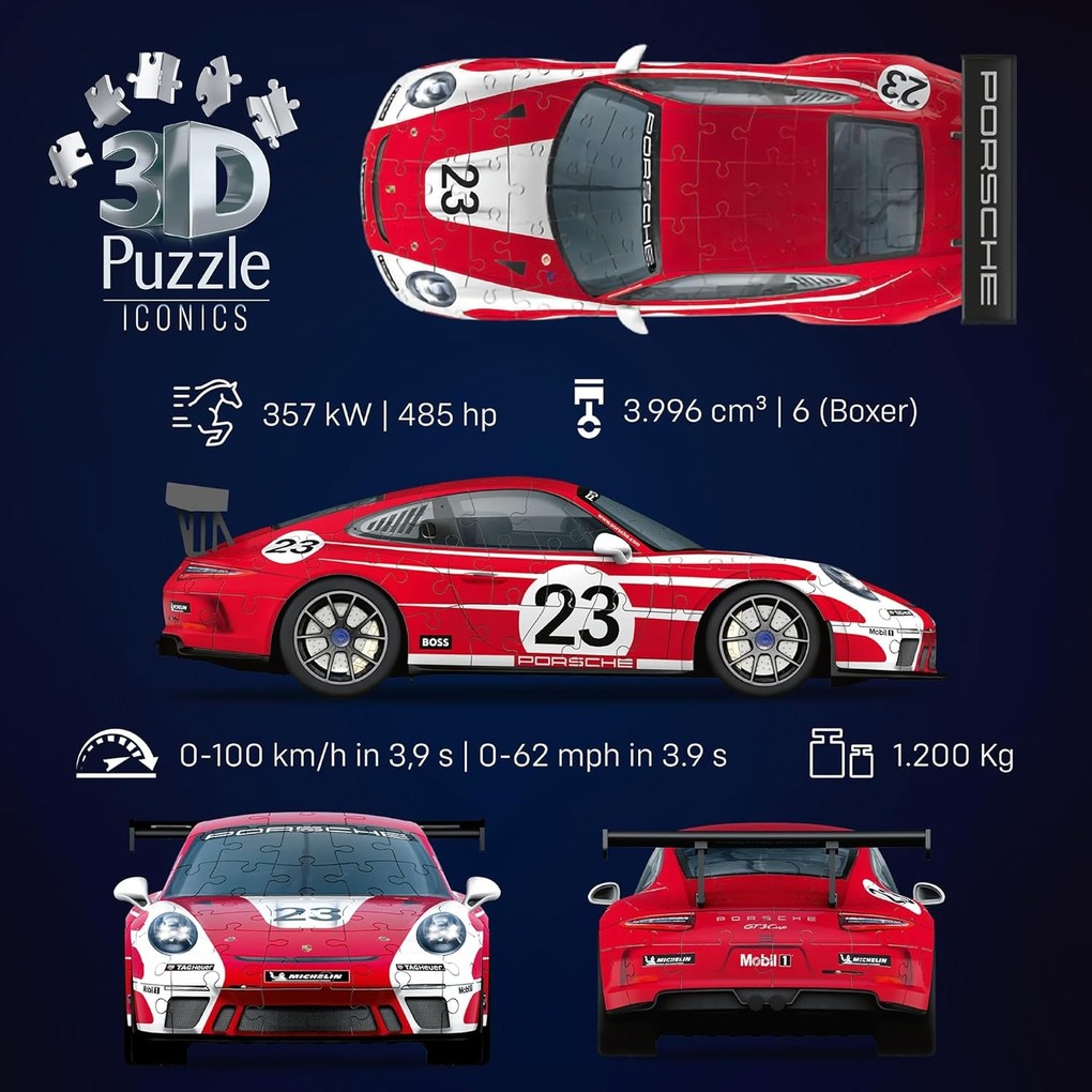 Weitere Ansicht: 3D Puzzle Iconics: Porsche 911 "Salzburg Edition"
