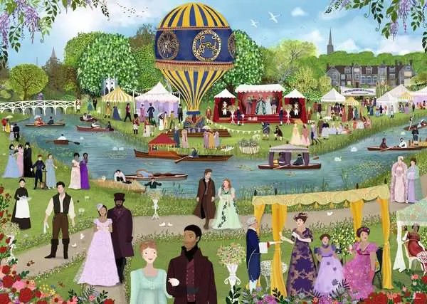 Weitere Ansicht: Erwachsenenpuzzle 1000 Teile - Bridgerton - Sehen und gesehen werden