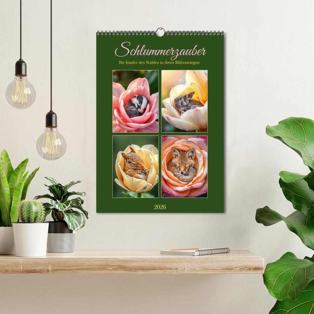 Weitere Ansicht: Schlummerzauber - Die Kinder des Waldes in ihren Blütenwiegen (Wandkalender 2026 DIN A3 hoch), CALVENDO Monatskalender | Fred Schimak, Calvendo
