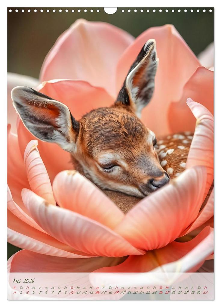 Weitere Ansicht: Schlummerzauber - Die Kinder des Waldes in ihren Blütenwiegen (Wandkalender 2026 DIN A3 hoch), CALVENDO Monatskalender | Fred Schimak, Calvendo