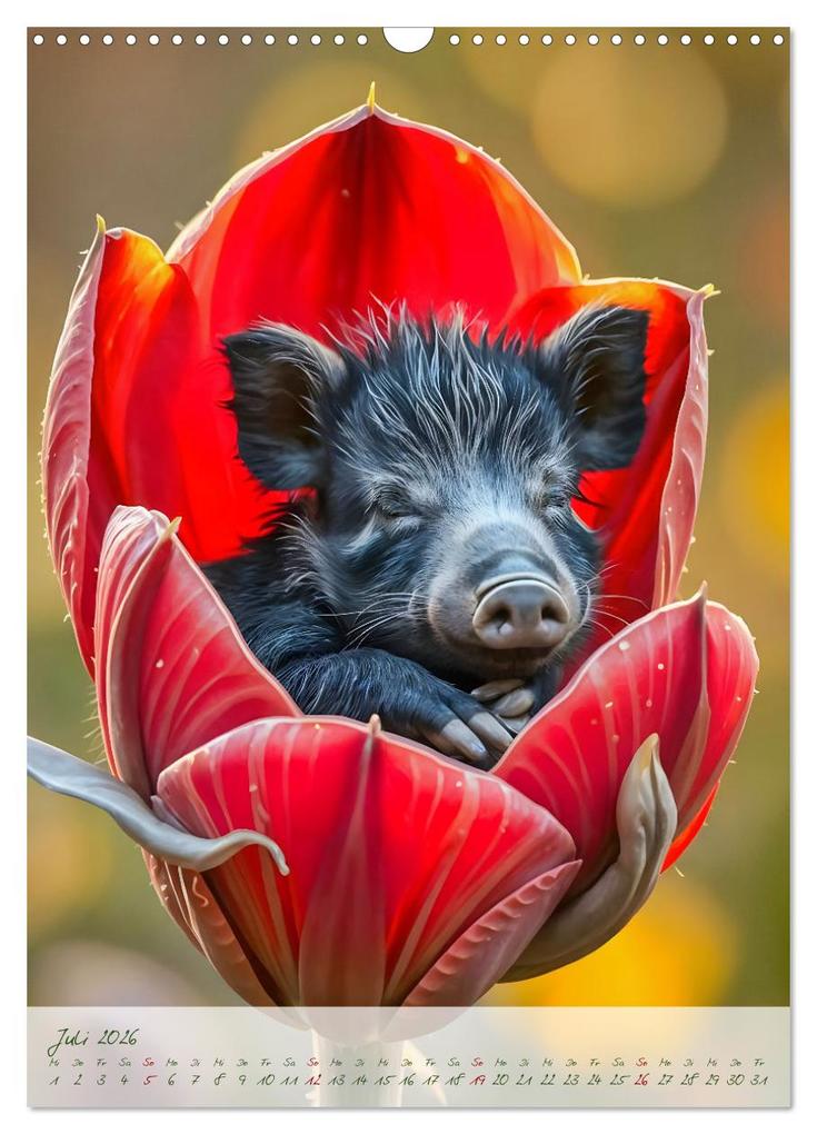 Weitere Ansicht: Schlummerzauber - Die Kinder des Waldes in ihren Blütenwiegen (Wandkalender 2026 DIN A3 hoch), CALVENDO Monatskalender | Fred Schimak, Calvendo