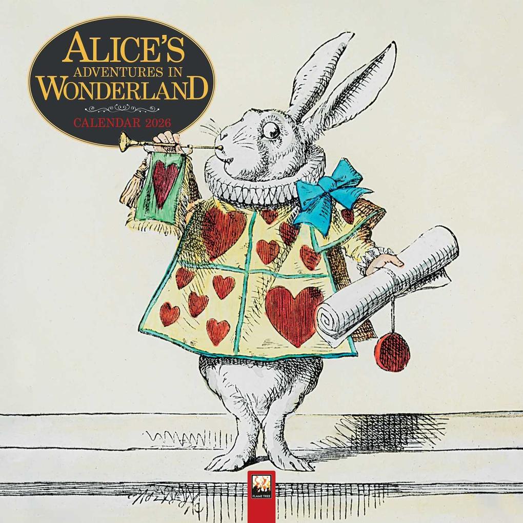 Produktbild: Science Museum: Alice's Adventures in Wonderland Wall Calendar 2026 (Art Calendar) | Flame Tree Publishing