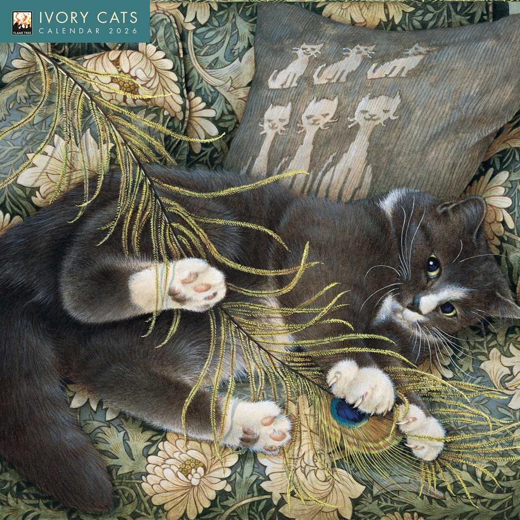 Produktbild: Ivory Cats - Lesley Anne Ivorys Katzen 2026 - Original Flame Tree Publishing-Kalender [Kalender] | Tree Flame, Flame Tree Publishing