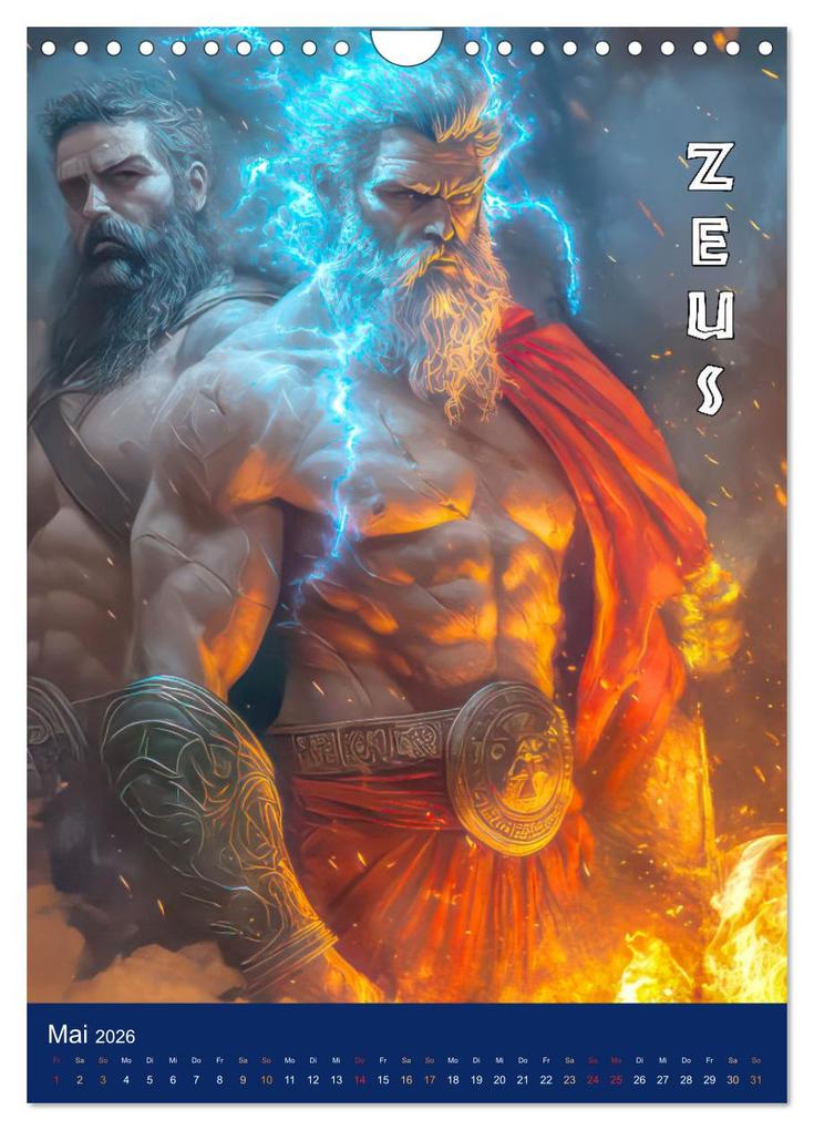 Weitere Ansicht: Zeus - Umringt von griechischen Göttern (Wandkalender 2026 DIN A4 hoch), CALVENDO Monatskalender | Liselotte Brunner-Klaus, Calvendo