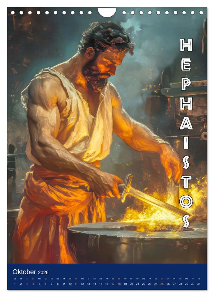 Weitere Ansicht: Zeus - Umringt von griechischen Göttern (Wandkalender 2026 DIN A4 hoch), CALVENDO Monatskalender | Liselotte Brunner-Klaus, Calvendo