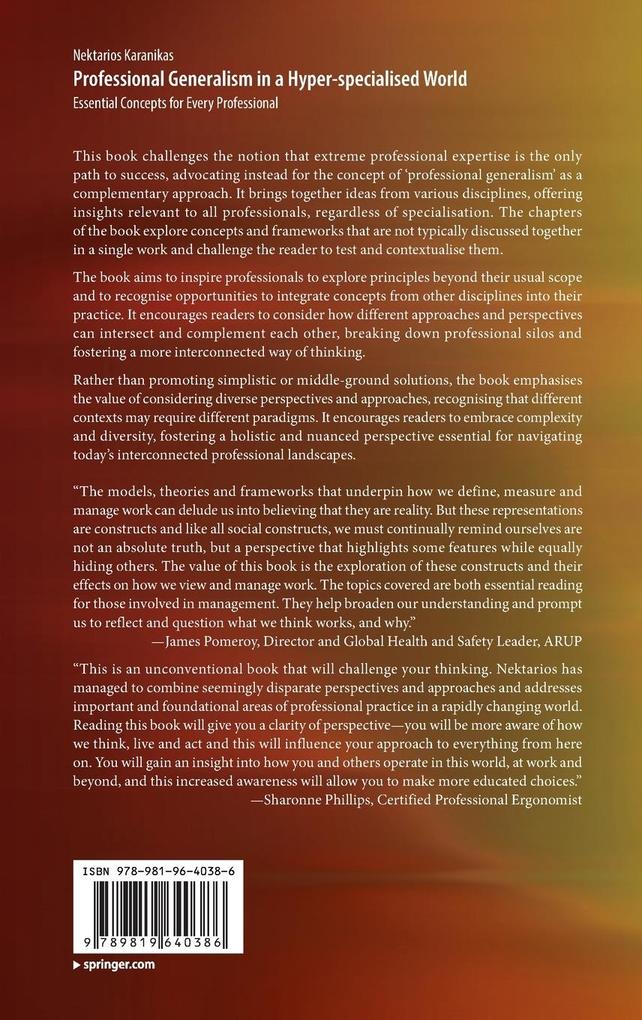 Weitere Ansicht: Professional Generalism in a Hyper-specialised World | Nektarios Karanikas
