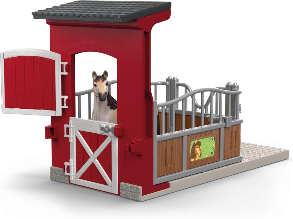 Weitere Ansicht: Schleich 42724 - Farm World, Ponybox mit Mustang Stute, 19 Teile, Spielset